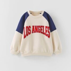 Zara‎ Los Angeles Varsity Sweatshirt - Kids Size 4-5